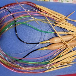 Bamboo circular knitting needles